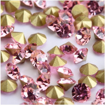 Pink Chatons Stones Cuentas de strass